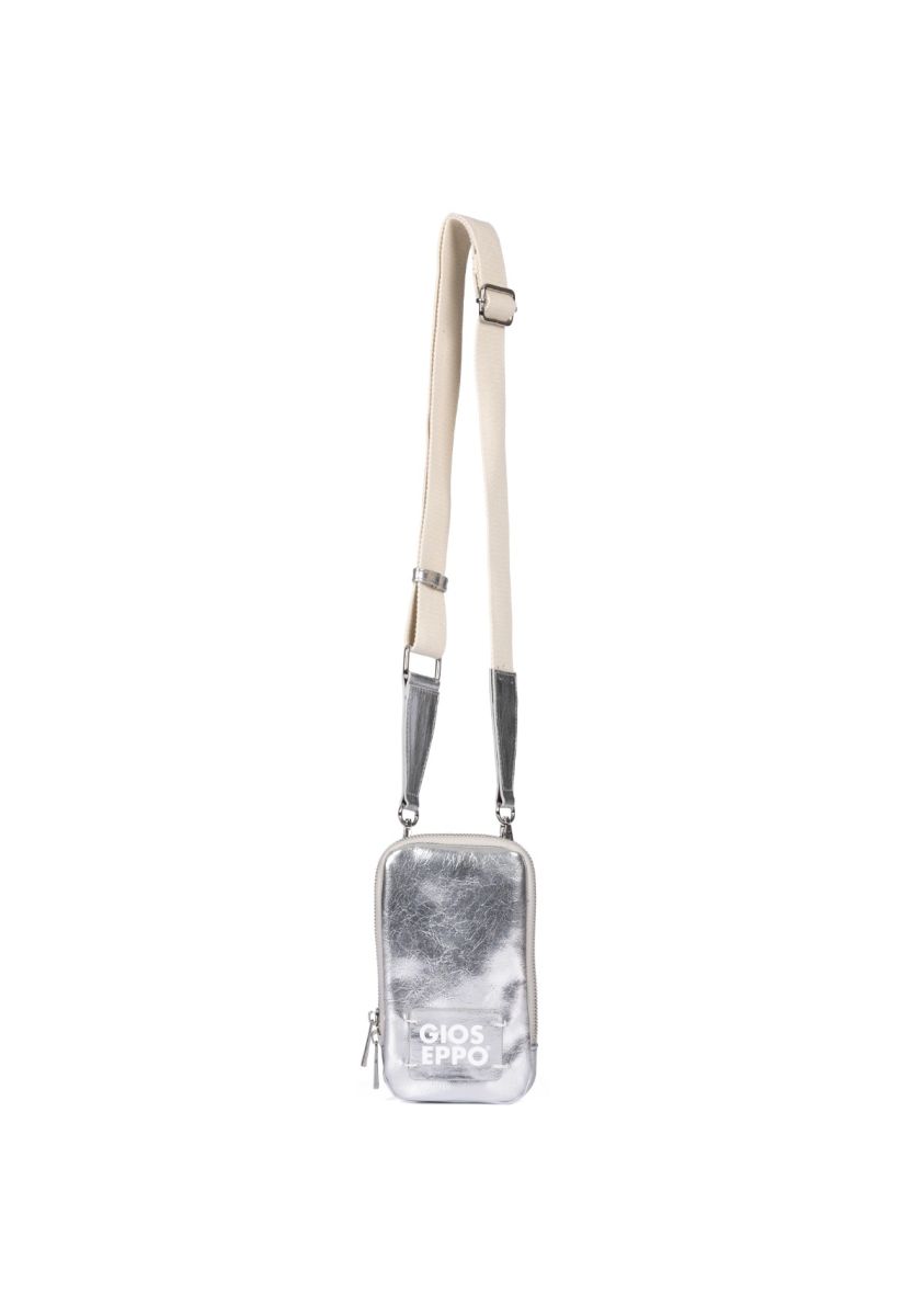 BOLSO MINI BANDOLERA COLOR PLATEADO JENSEN  - PLATA