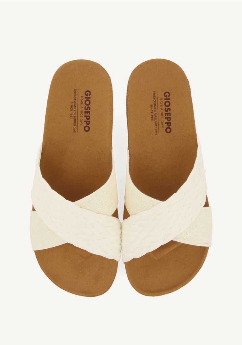 SANDALIAS CON CUÃA TIPO BIO Y TIRAS BLANCAS PARA MUJER GOULDS - BLANCO