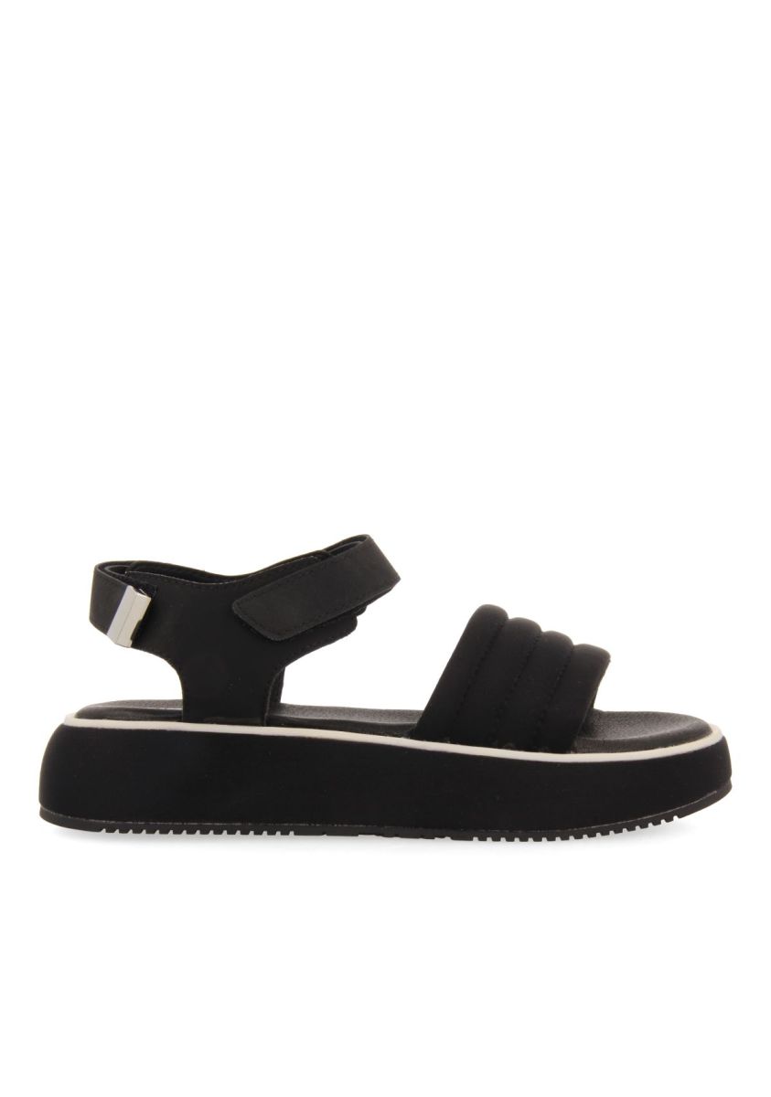 SANDALIAS DEPORTIVAS COLOR NEGRO CON PLATAFORMA PARA MUJER CHEVAL - NEGRO
