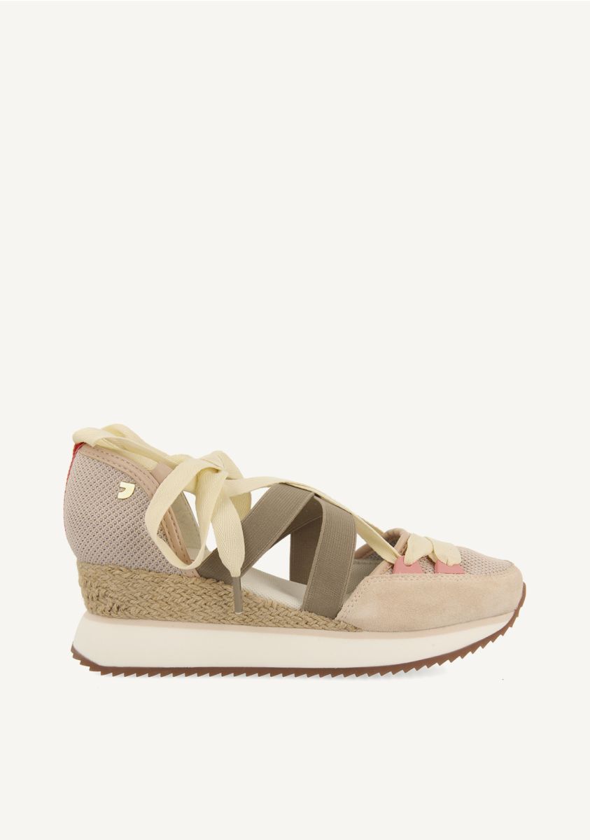 SNEAKERS ABIERTOS NUDE CON CUÃA PARA MUJER SAMOBOR - NUDE