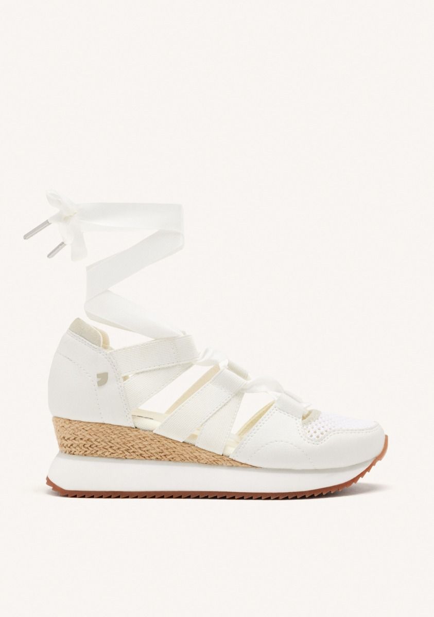 SNEAKERS ABIERTOS OFF-WHITE TIPO ESPADRILLE CON TIRAS PARA MUJER MUIR - OFF-WHITE
