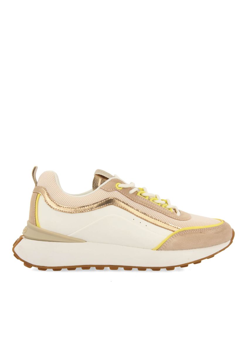 SNEAKERS BLANCAS CON DETALLES NUDE PARA MUJER BALLAGAT - NUDE