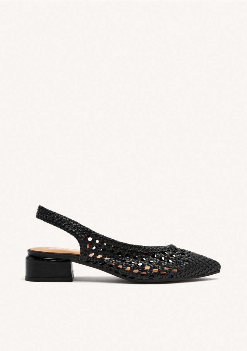 BAILARINAS TRENZADAS DE PIEL EN COLOR NEGRO PARA MUJER PISKOVE - NEGRO