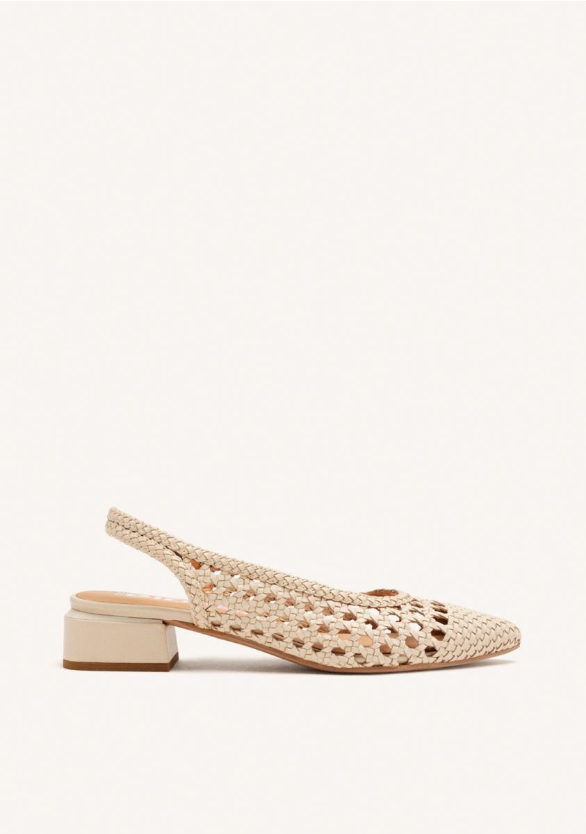 BAILARINAS TRENZADAS DE PIEL EN COLOR OFF-WHITE PARA MUJER PISKOVE - OFF-WHITE