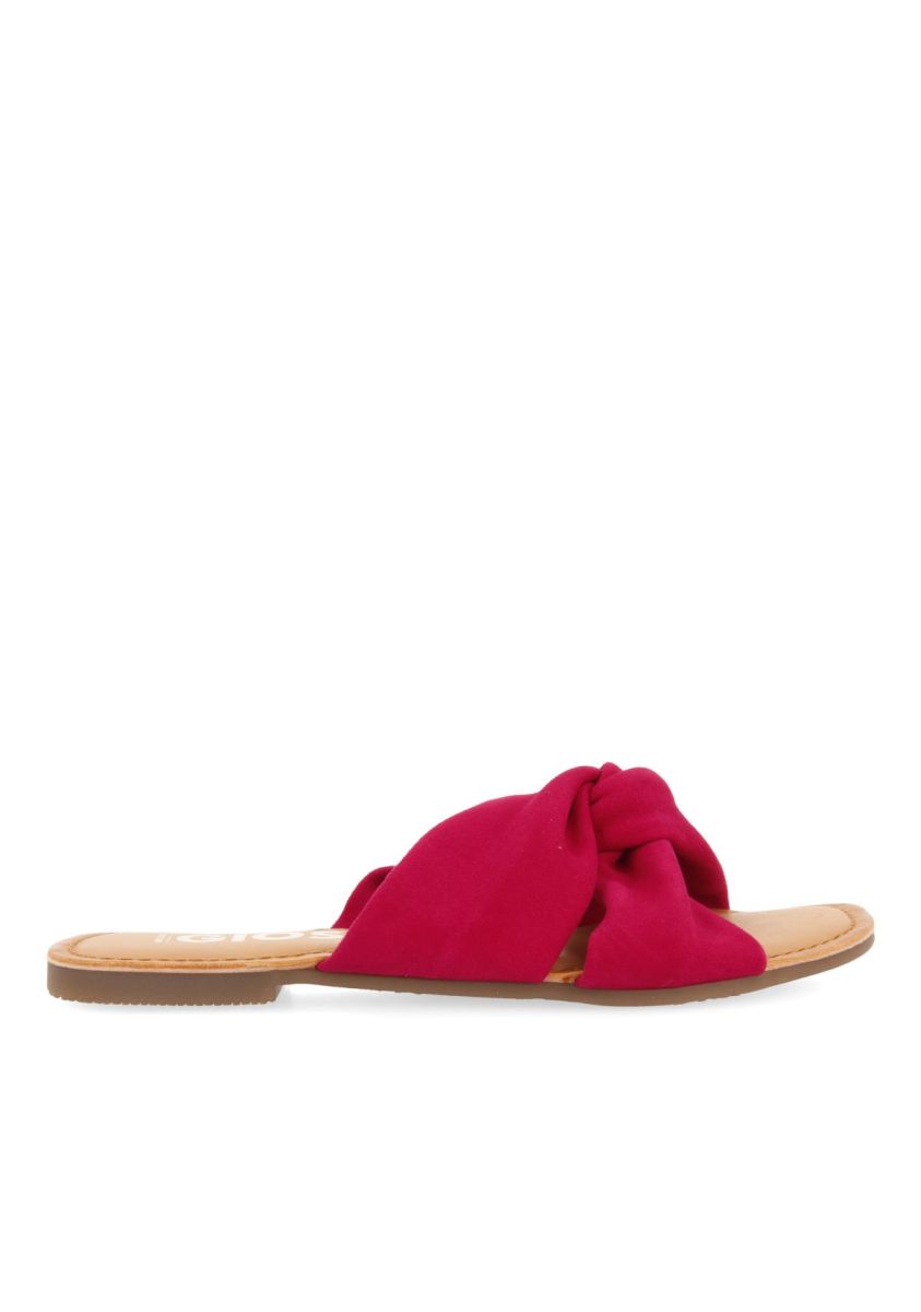 SANDALIAS ESTILO PALA FUCSIA DE PIEL PARA MUJER AGIRA - FUXIA