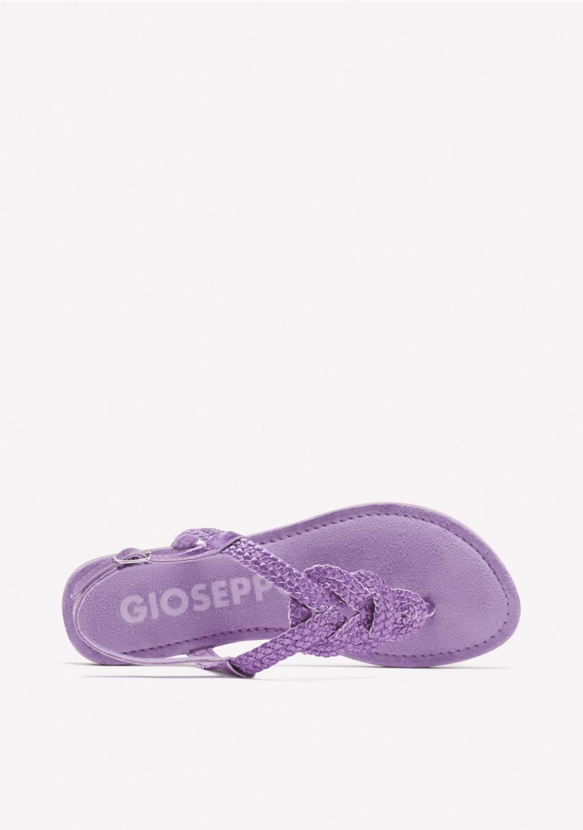 SANDALIAS DE PIEL TRENZADA ZUPANJA - MALVA