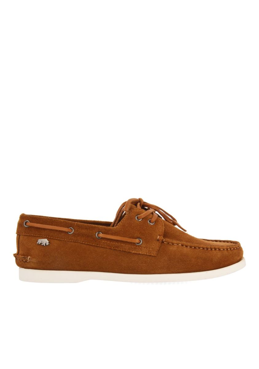 MOCASINES COLOR CUERO DE PIEL ESTILO NÃUTICOS PARA HOMBRE TRUNO - CUERO