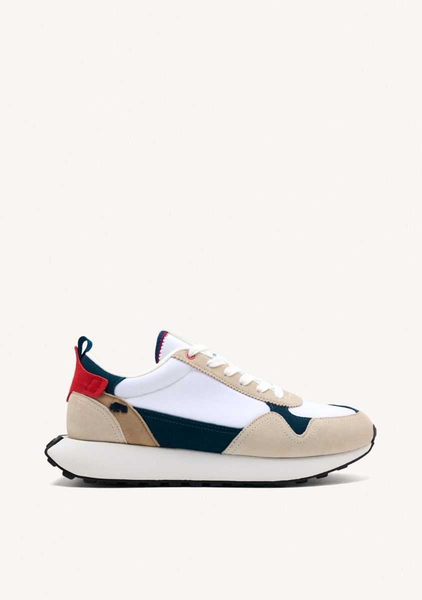 SNEAKERS BLANCAS CON CONTRASTES DE COLOR PARA HOMBRE ZENNOR - BLANCO