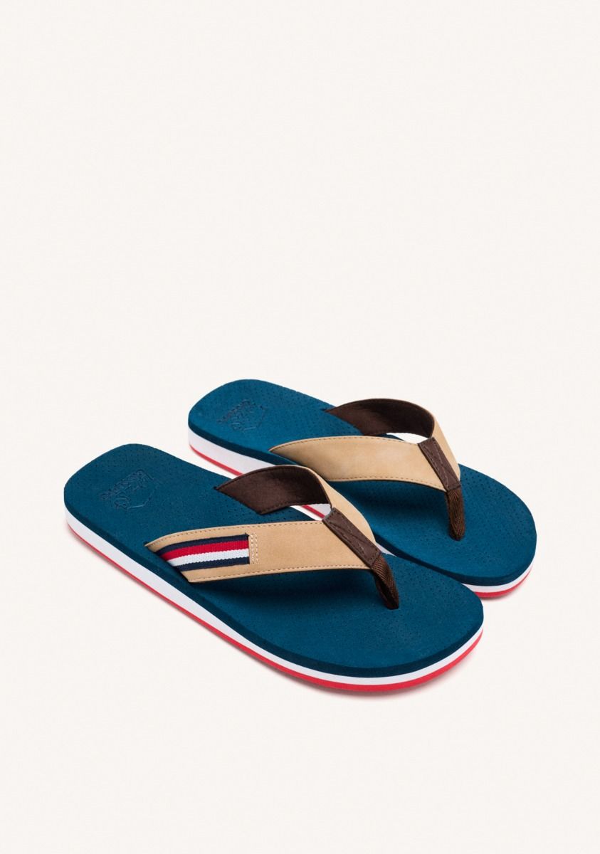 CHANCLAS COLOR AZUL MARINO CON CONTRASTES DE COLOR PARA HOMBRE COLTON - MARINO