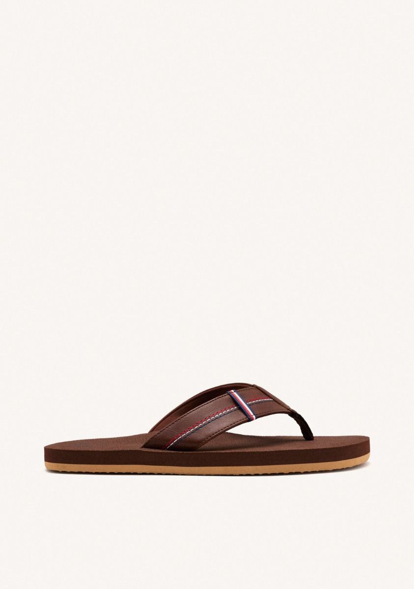 CHANCLAS MARRONES CON DETALLES DE COLORES PARA HOMBRE CUTLER - MARRON