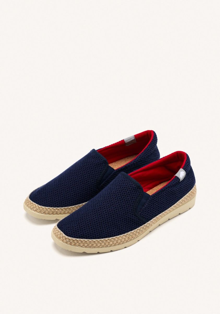 ESPADRILLES COLOR AZUL MARINO DE REJILLA CON ALGODÃN RECICLADO PARA HOMBRE YACOLT - MARINO