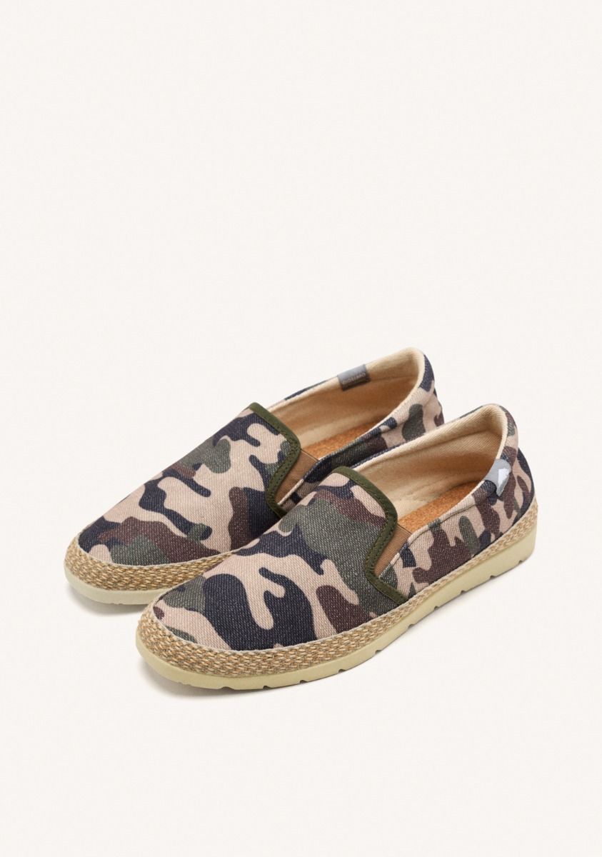 ESPADRILLES CON ESTAMPADO DE CAMUFLAJE Y ALGODÃN RECICLADO PARA HOMBRE VALRICO - CAMUFLAJE