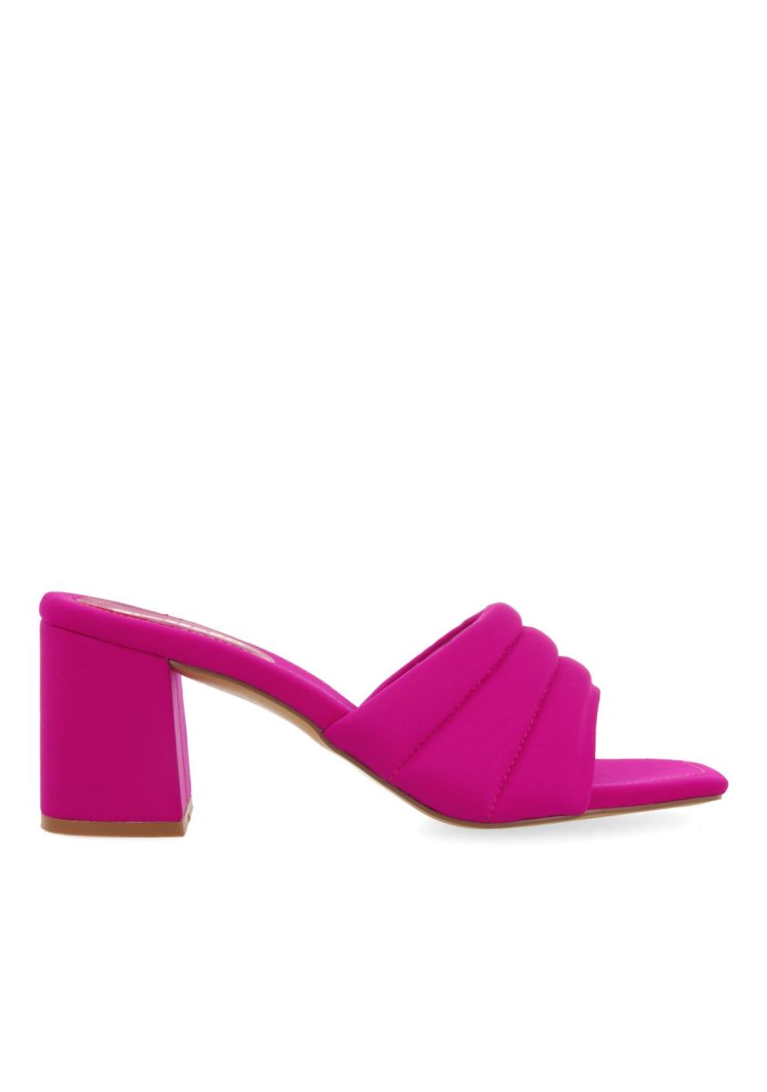 SANDALIAS FUCSIA DE TACÃN DESTALONADAS PARA MUJER BUCODA - FUXIA
