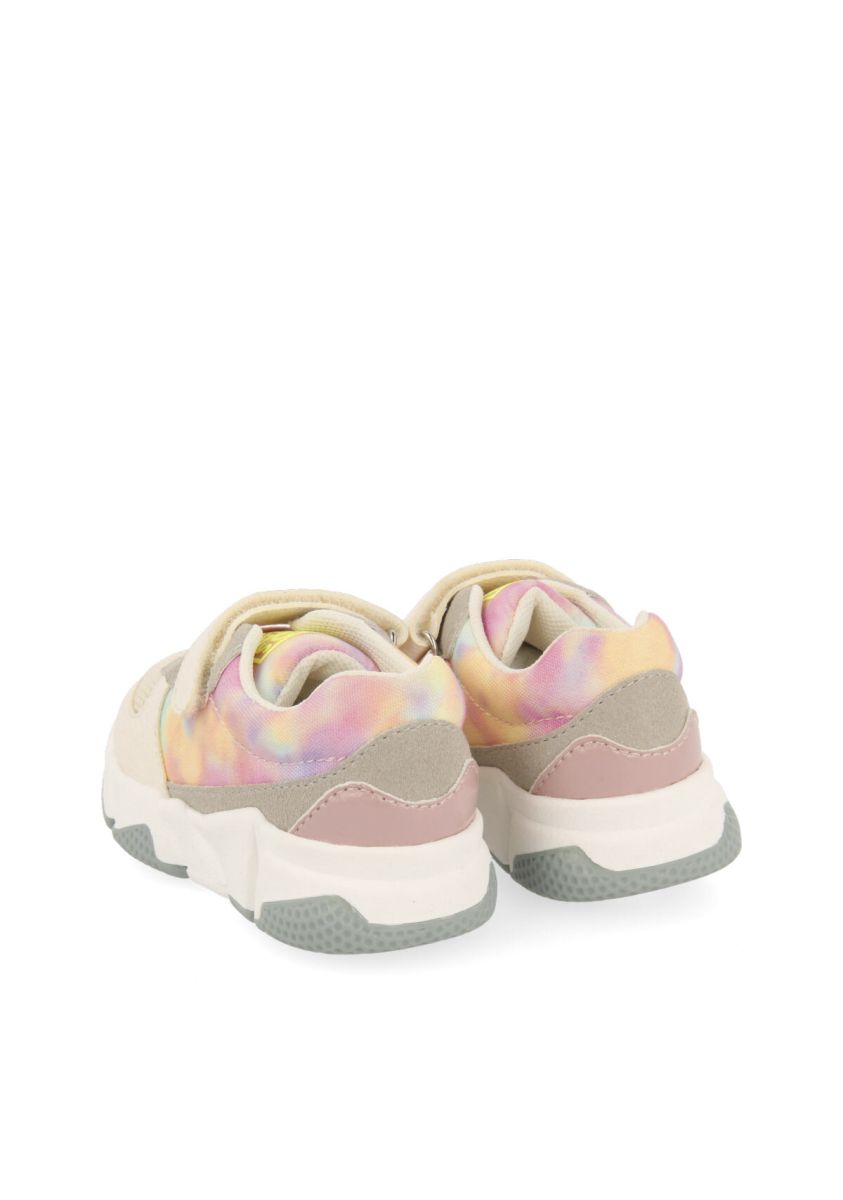 SNEAKERS CON ESTAMPADO TIE-DYE Y CIERRE AJUSTABLE PARA BEBÃ SILVIATE - BLANCO