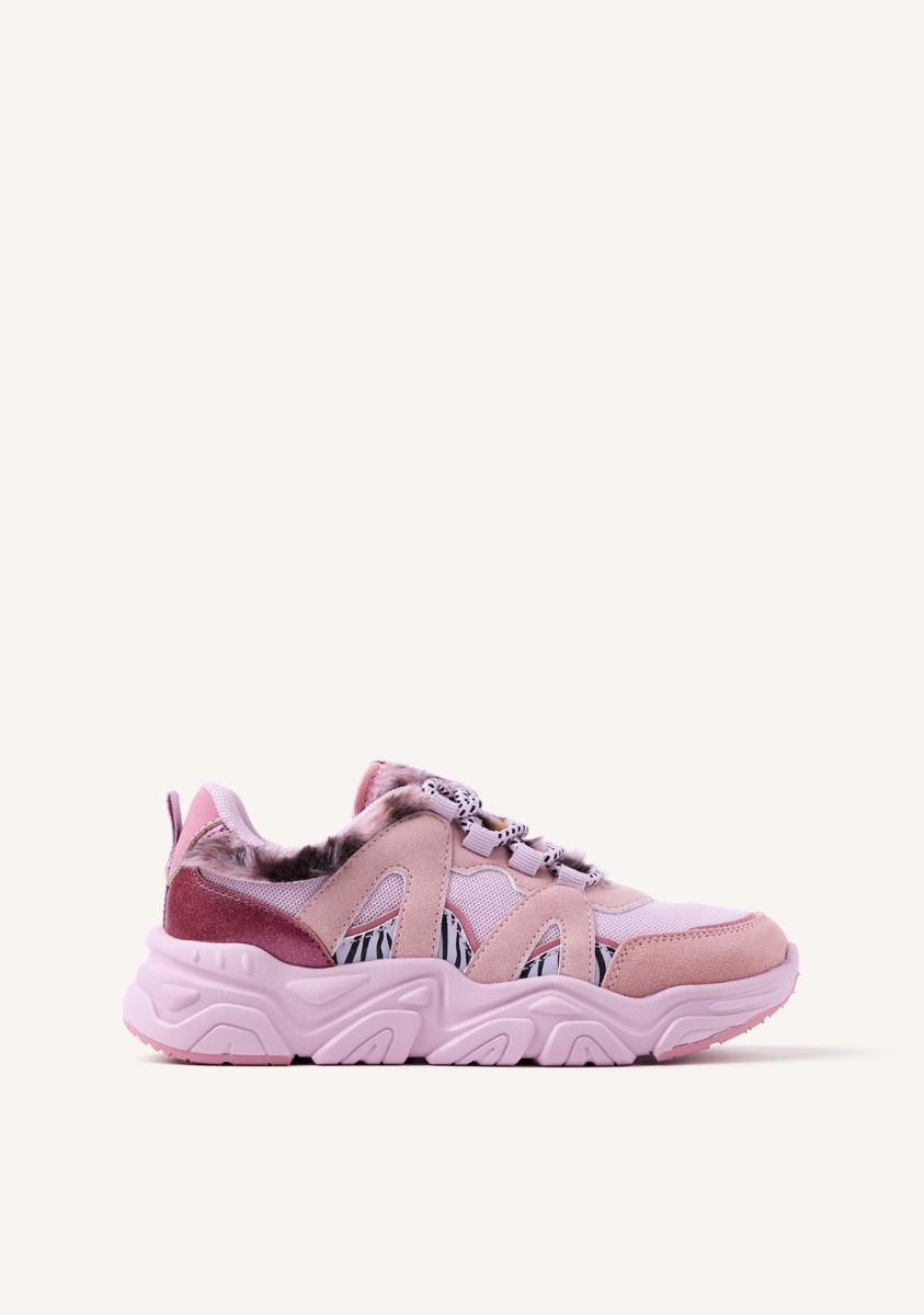 ZAPATILLAS PIEL PELO REDBY - MALVA
