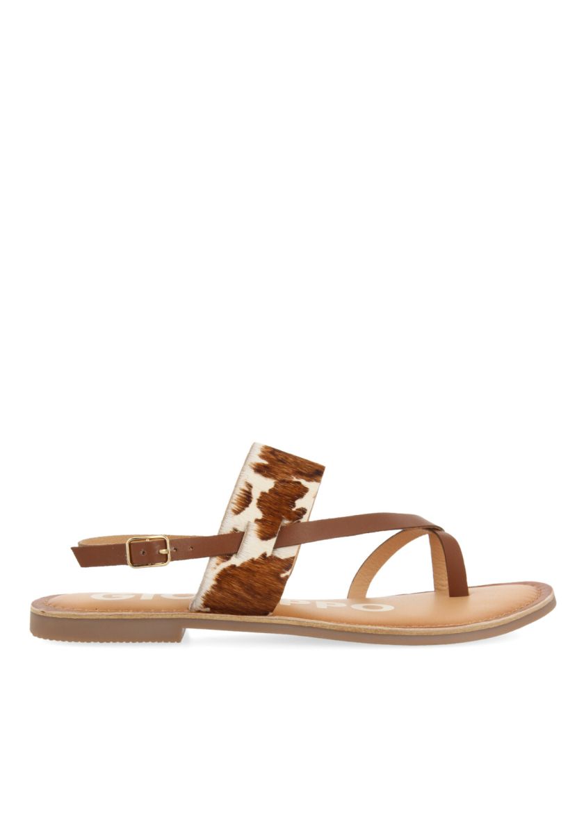 SANDALIAS PLANAS MARRONES PARA MUJER BARTON - CUERO