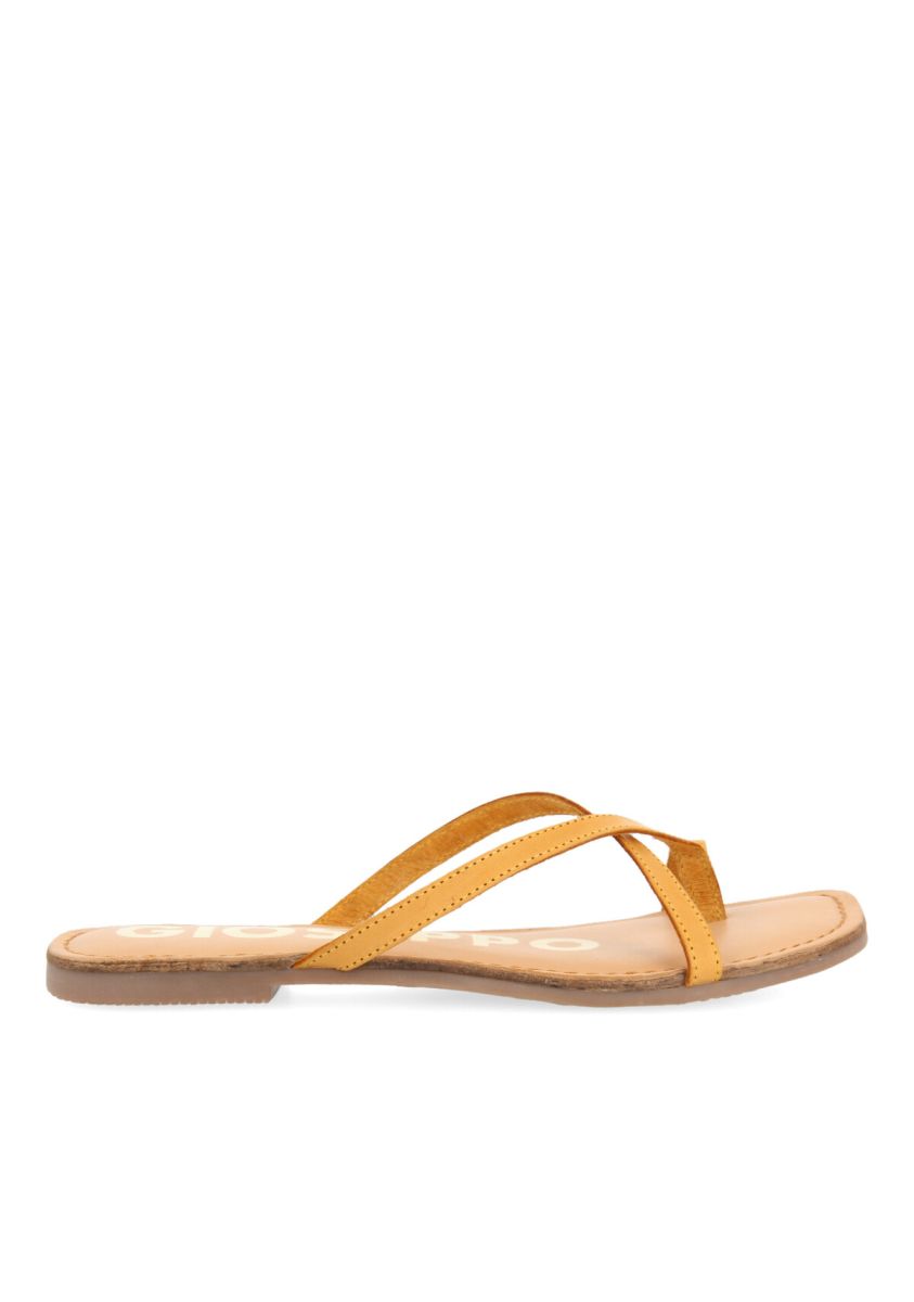 SANDALIAS PLANAS MOSTAZA PARA MUJER SMELSER - MOSTAZA