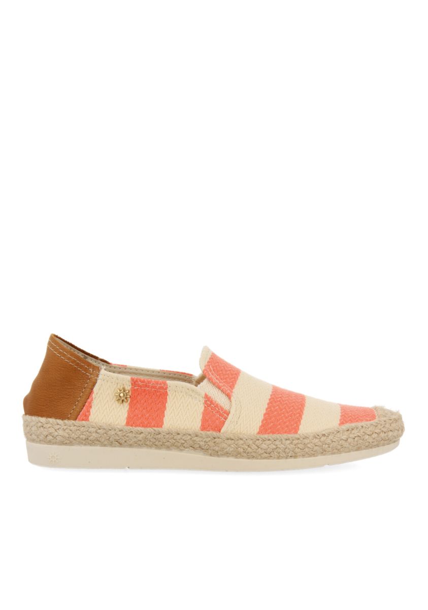 ALPARGATAS LA SIESTA CORAL DE RAYAS PARA MUJER NAUTA  - CORAL