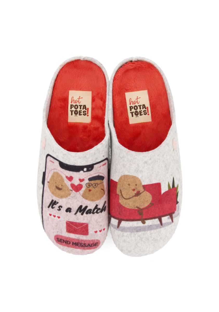 ZAPATILLAS DE ESTAR POR CASA DE LA COLECCIÃN HOT POTATOES HASLACH  - GRIS