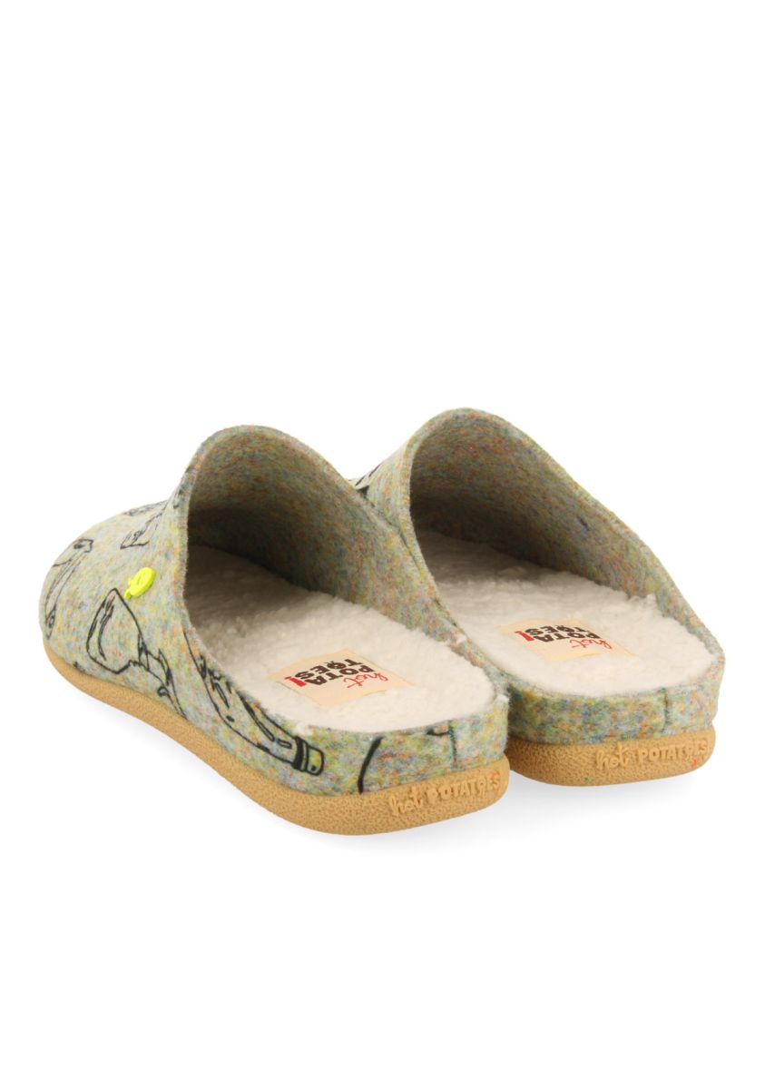 ZAPATILLAS DE ESTAR POR CASA DE LA COLECCIÃN HOT POTATOES LUNGAU  - GRIS