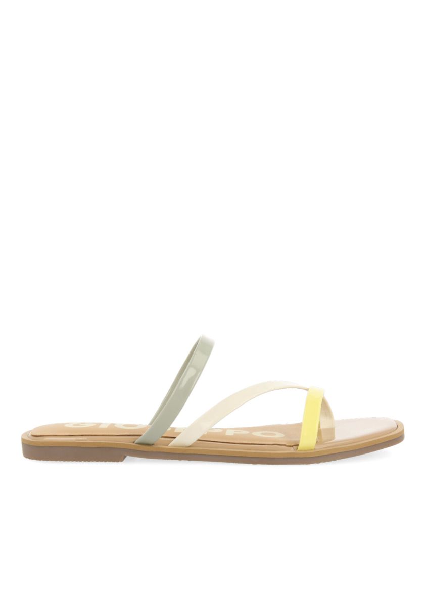 SANDALIAS ACHAROLADAS EN COLOR ARENA PARA MUJER AZTEC - ARENA