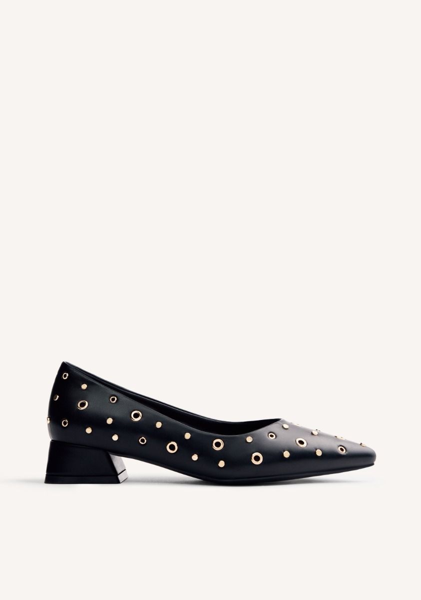 ZAPATOS TACÃN TACHAS Y OLLADOS KENYON - NEGRO