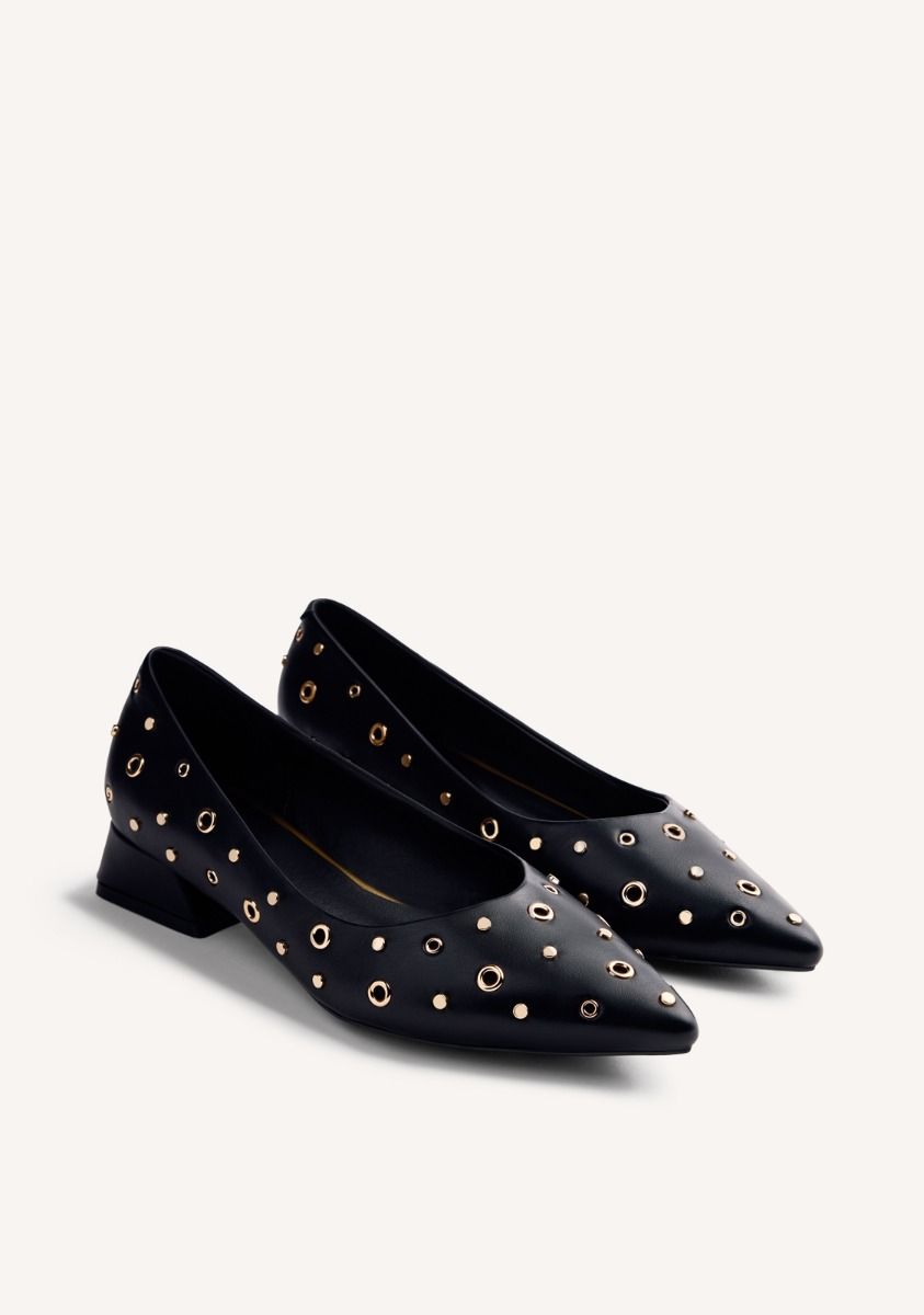ZAPATOS TACÃN TACHAS Y OLLADOS KENYON - NEGRO