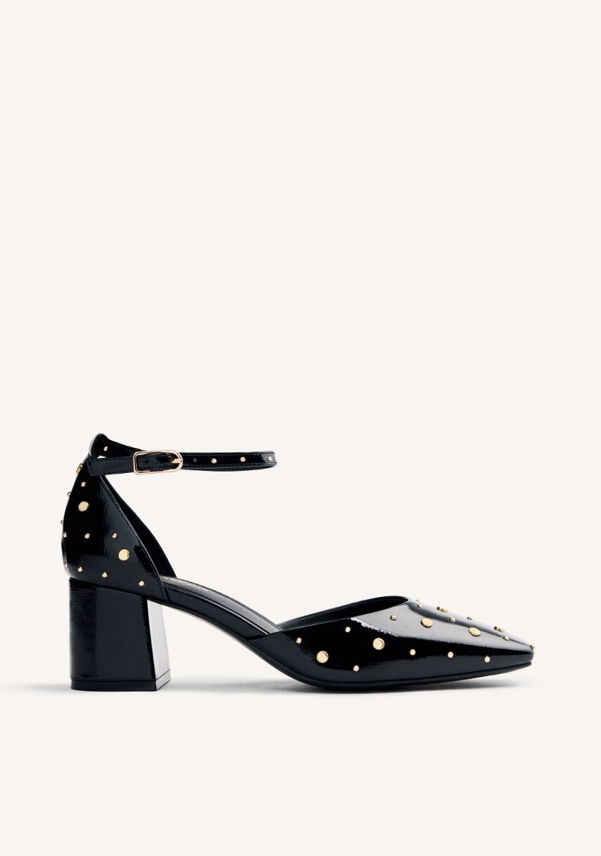 ZAPATOS TACÃN TACHAS KINBRAE - NEGRO
