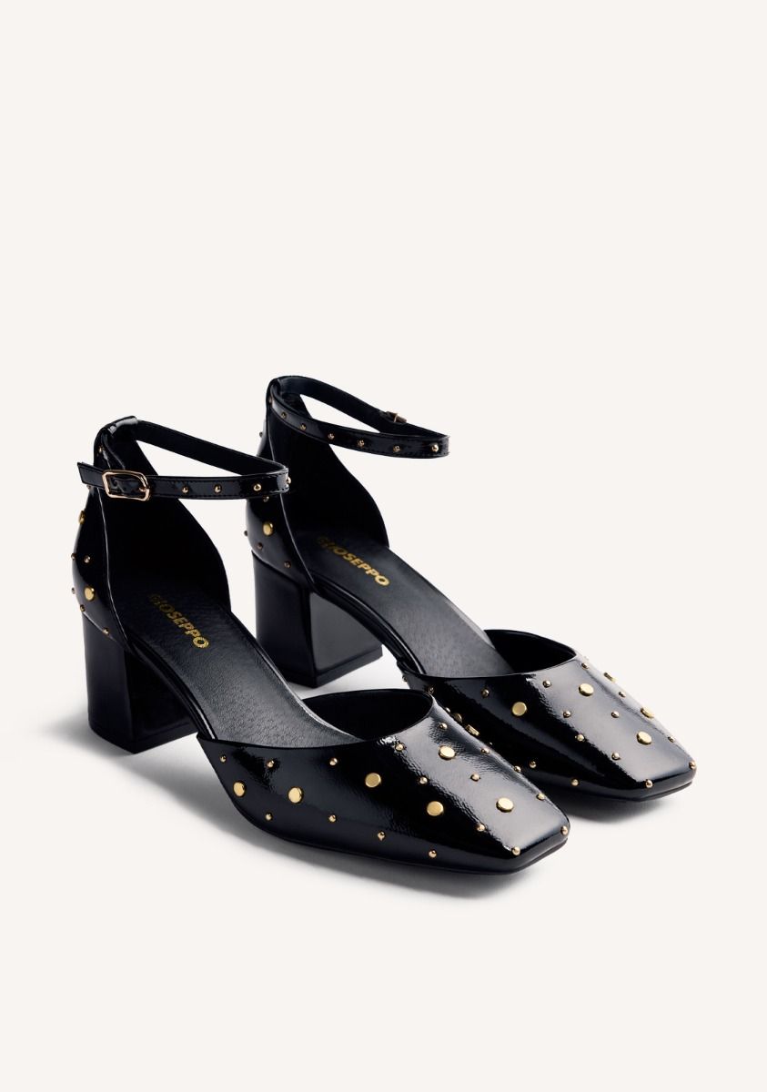 ZAPATOS TACÃN TACHAS KINBRAE - NEGRO