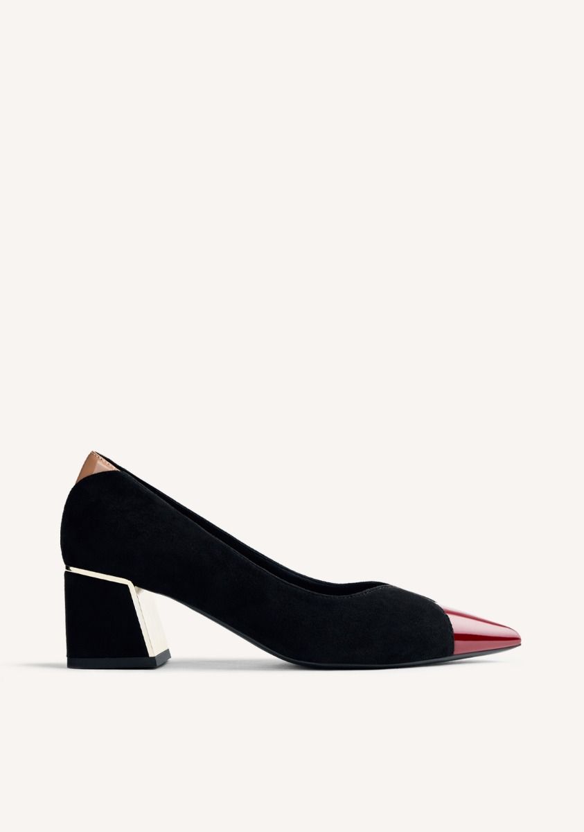 ZAPATOS TACÃN CONTRASTES CORCORAN - NEGRO