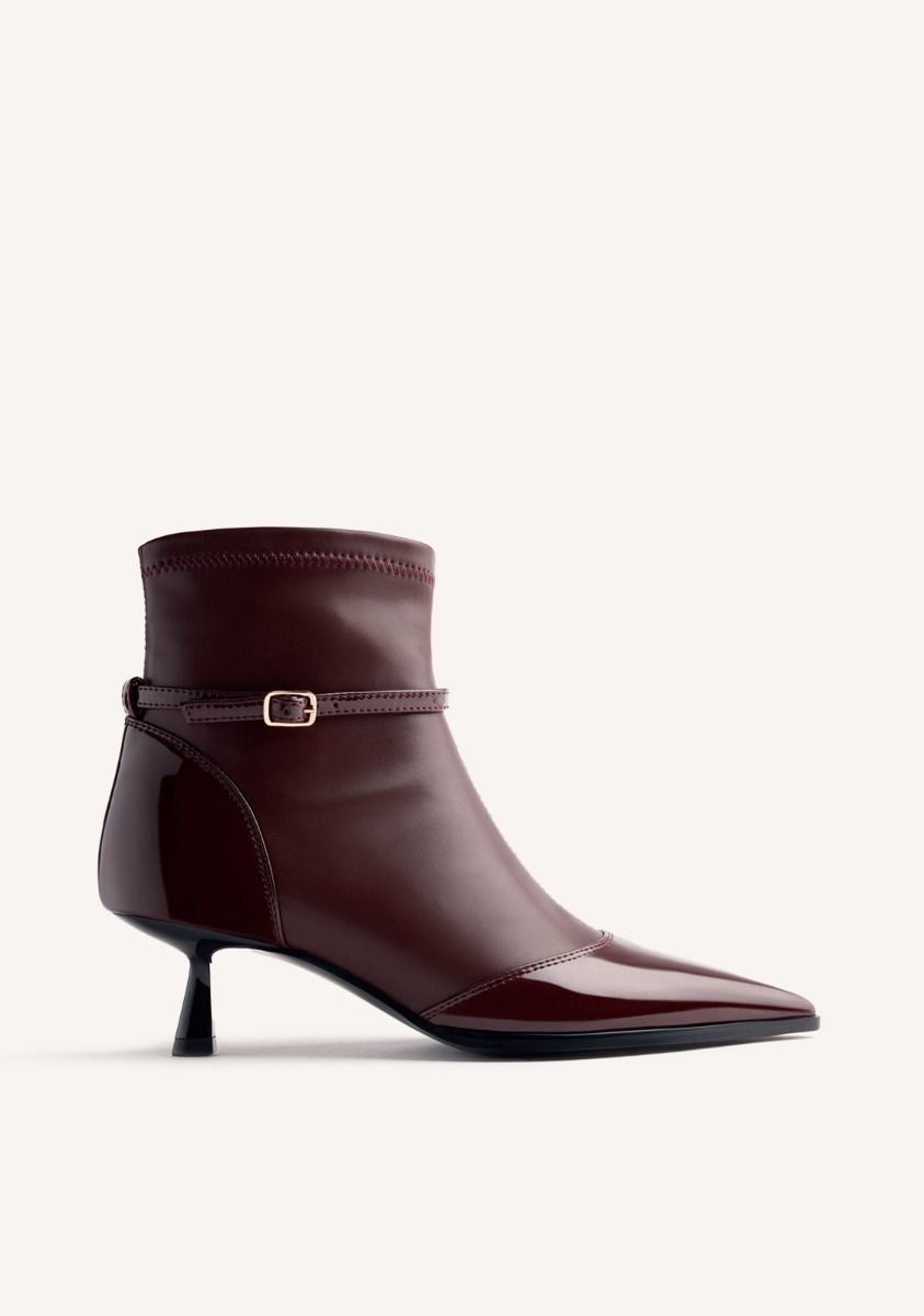 BOTINES ELÃSTICOS TACÃN CASPIAN - MARRON