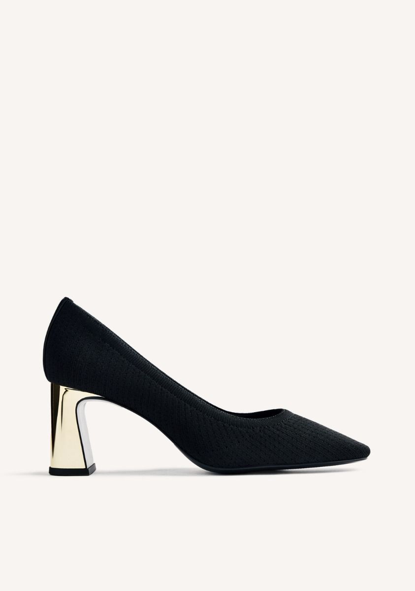 ZAPATOS TACÃN ELÃSTICOS OKEMOS - NEGRO