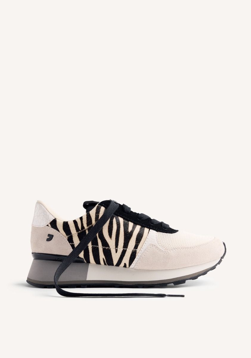 ZAPATILLAS PIEL ESTAMPADO ANIMAL CHESANING - CEBRA