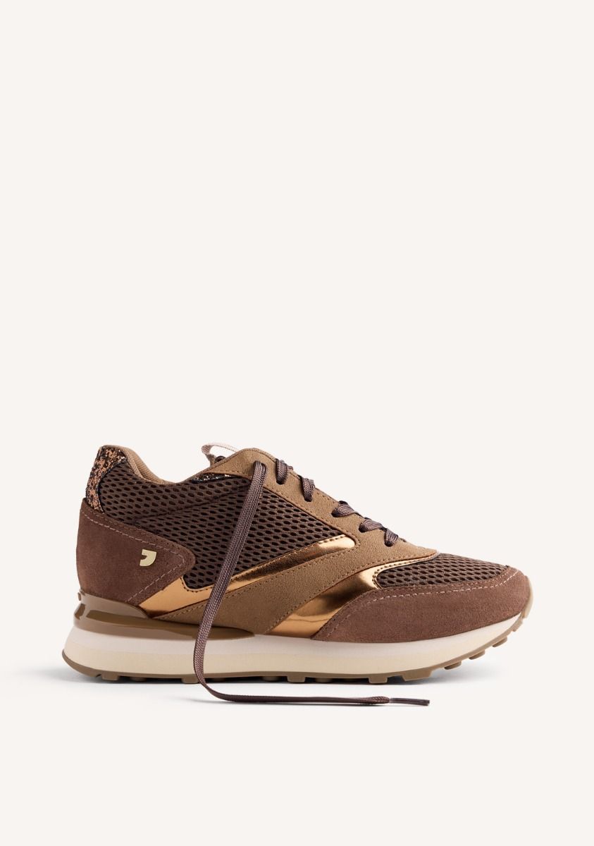 ZAPATILLAS PIEL Y REJILLA CUÃA KEEWATIN - TAUPE