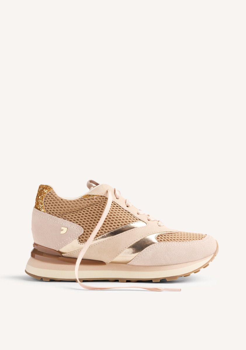 ZAPATILLAS PIEL Y REJILLA CUÃA KEEWATIN - BEIG