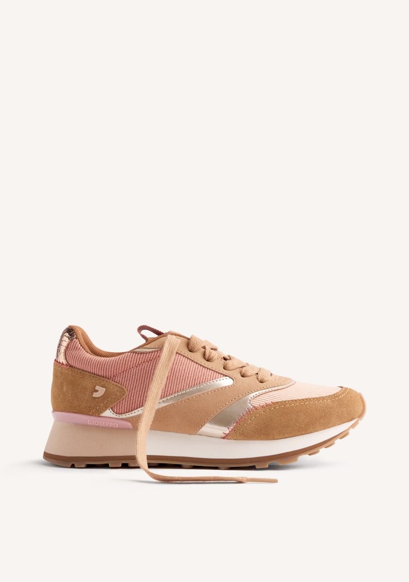 ZAPATILLAS PIEL Y PANA LAWTON - MOSTAZA