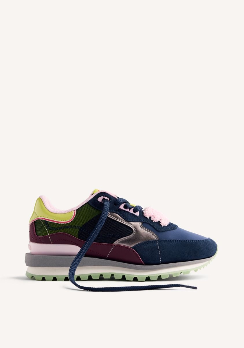ZAPATILLAS PIEL Y NYLON FORADA - MULTICOLOR