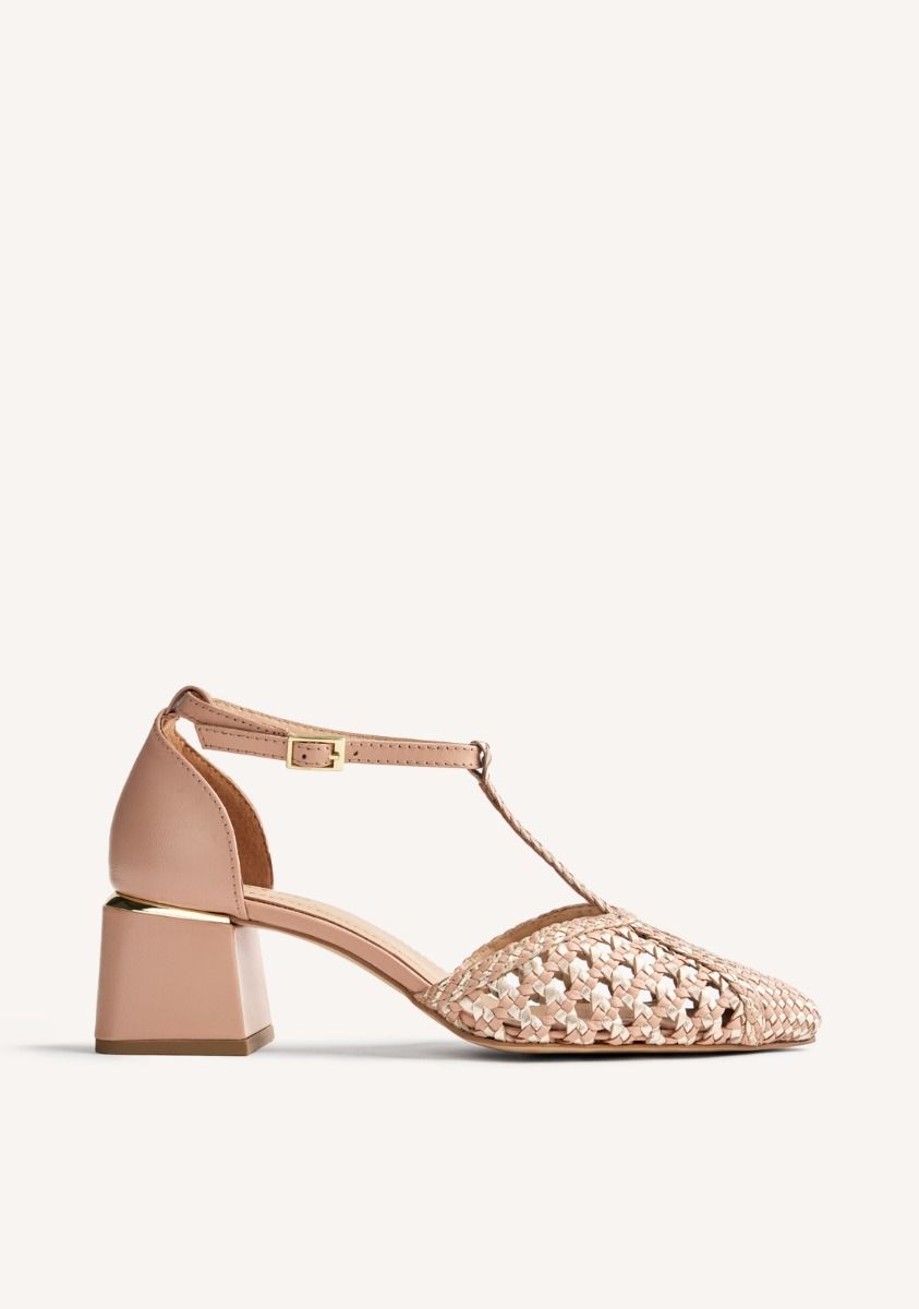 ZAPATOS TACÃN PIEL TRENZADA BOYNE - NUDE