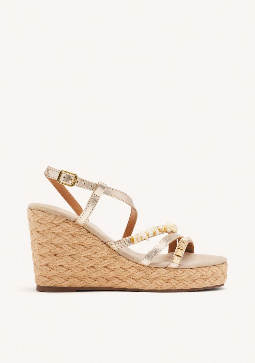 SANDALIAS PIEL CUÃA YUTE ZOLA - PLATINO