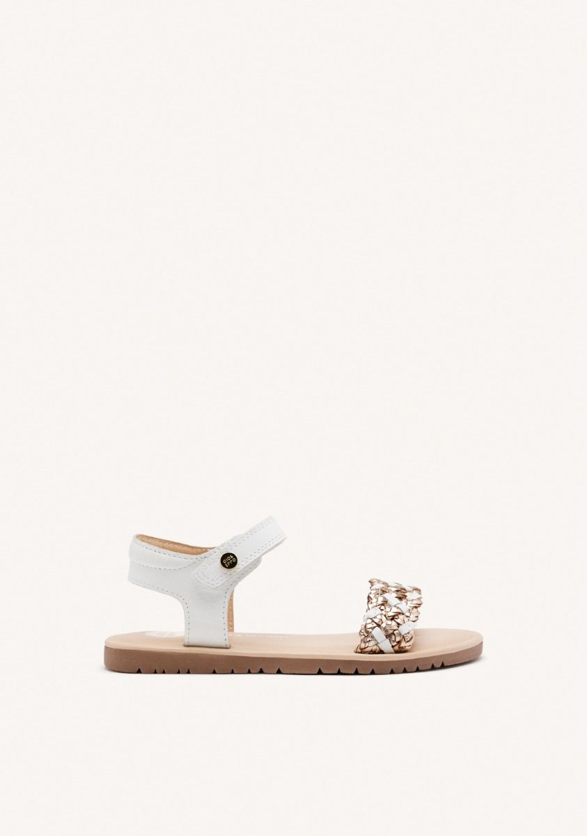 SANDALIAS PIEL TRENZADA LEMINGTON - BLANCO