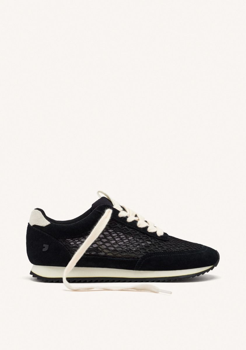 ZAPATILLAS PIEL REJILLA - NEGRO