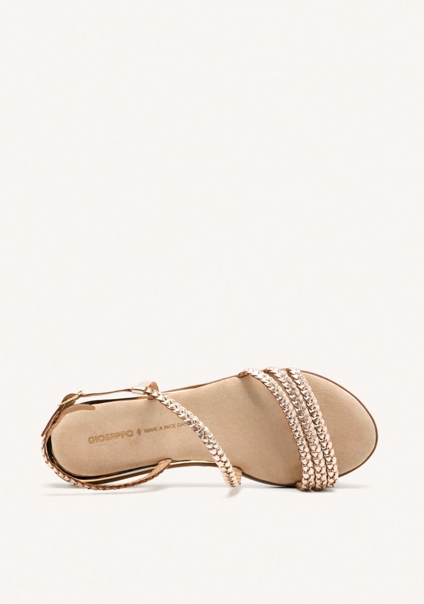 SANDALIAS PIEL TRENZADA BRENTWOOD - PLATINO