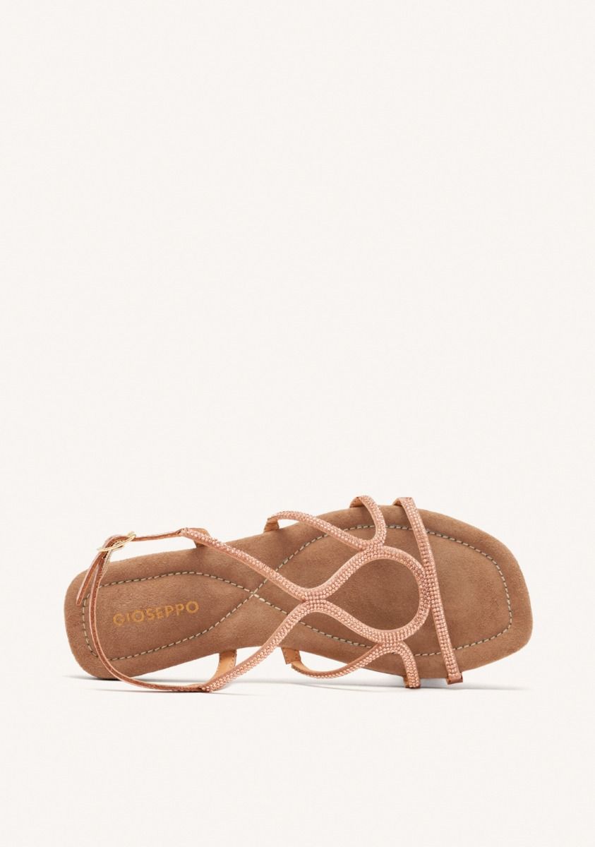 SANDALIAS PIEL PEDRERÃA GILMANTON - ORO ROSADO