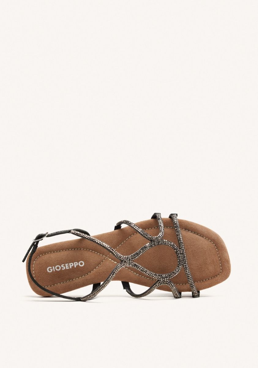 SANDALIAS PIEL PEDRERÃA GILMANTON - NEGRO