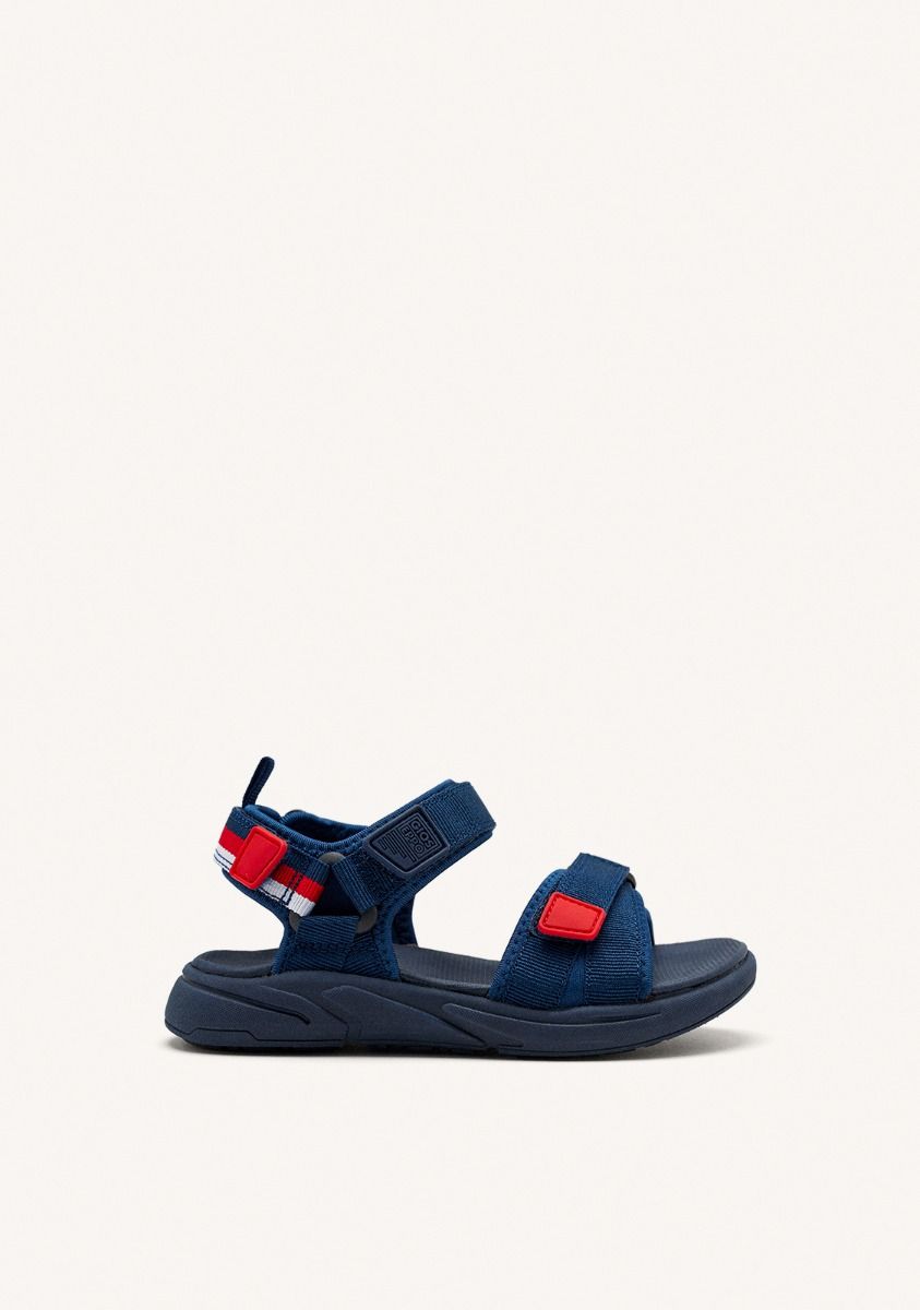 CHANCLAS DEPORTIVAS COLOR AZUL MARINO CON ACENTOS DE COLOR PARA NIÃO Y NIÃA BUNNEL - MARINO
