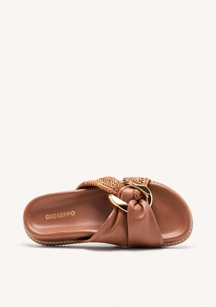 SANDALIAS PIEL Y RAFIA TISBURY - CUERO