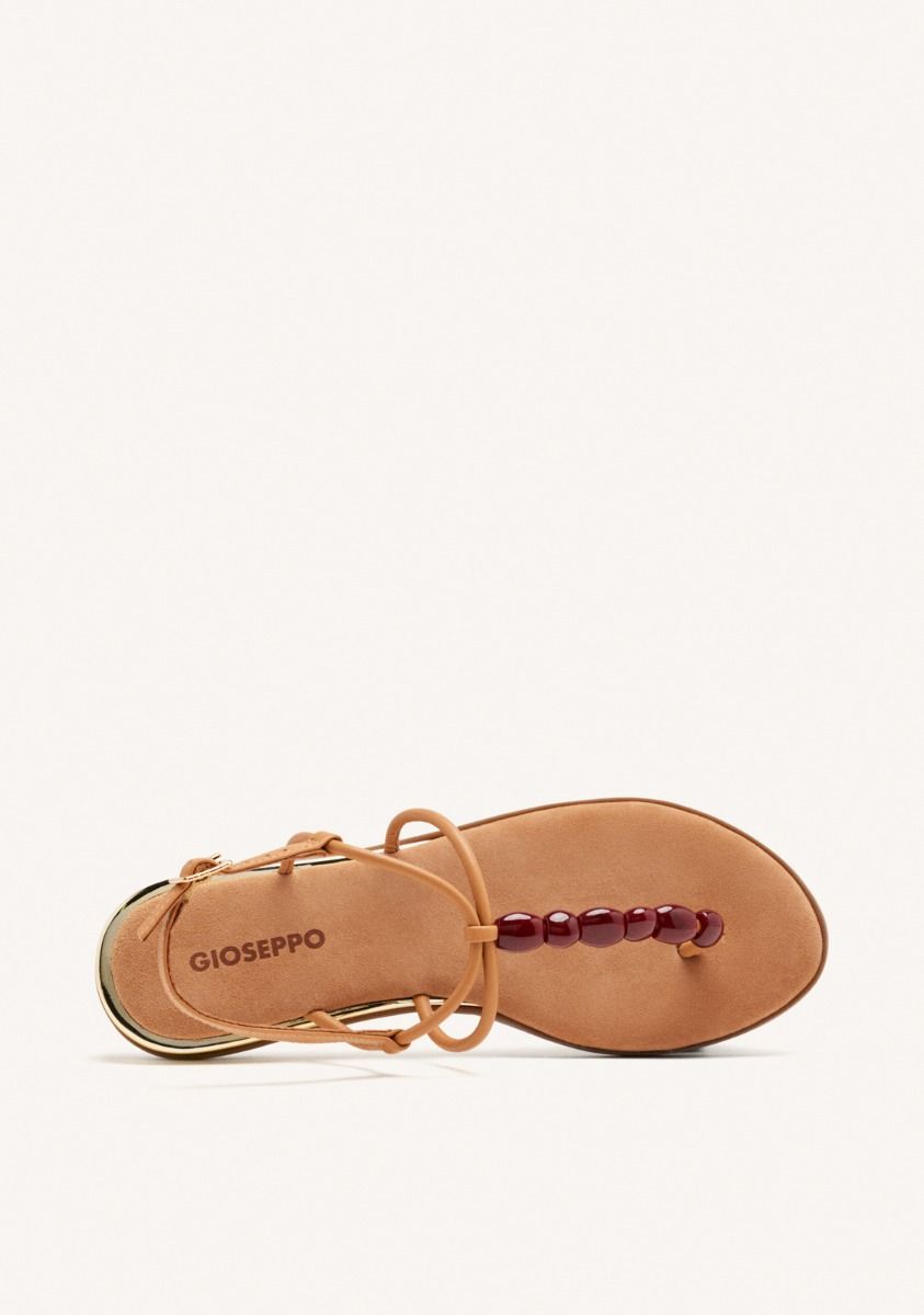 SANDALIAS GRIEGAS ABALORIOS PIEL MILLVILLE - CUERO