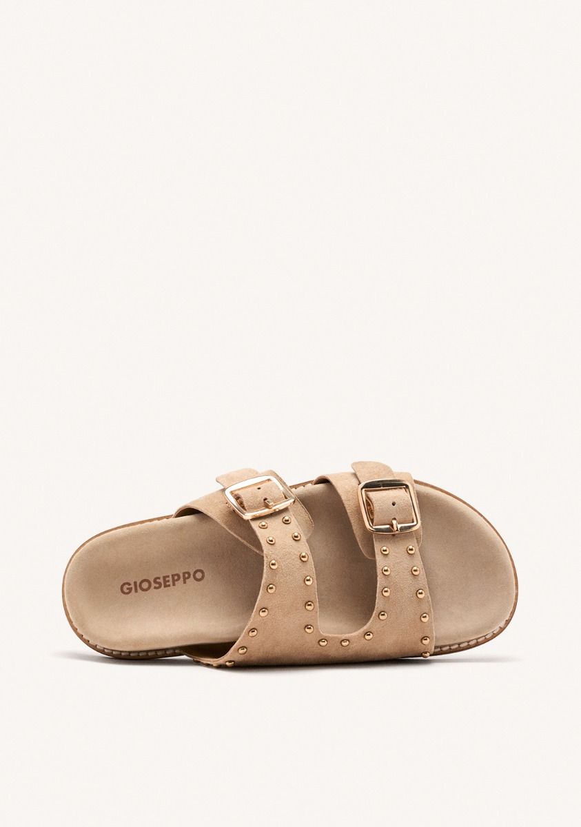 SANDALIAS TACHAS PIEL STELLA - BEIG