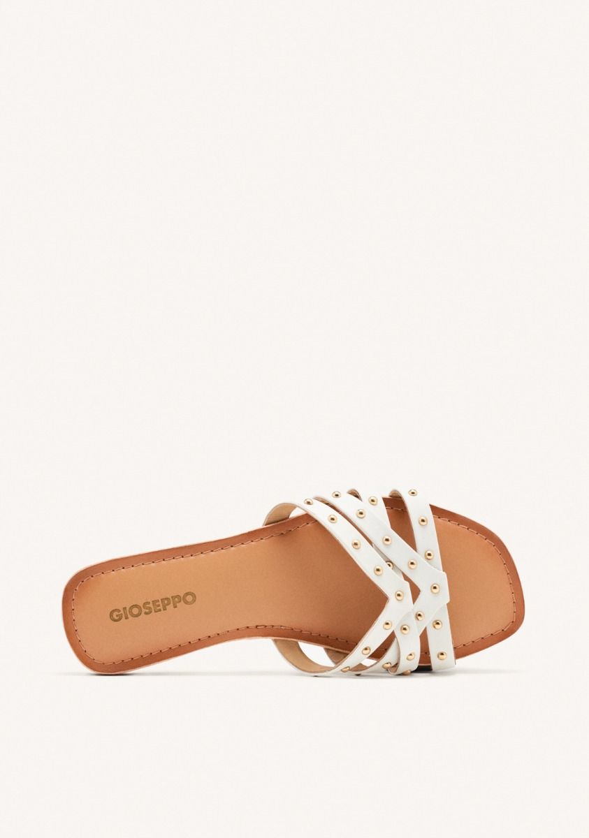 SANDALIAS PIEL TACHAS HOPEDALE - BLANCO