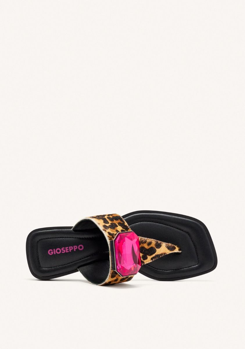 SANDALIAS GRIEGAS PIEL LEOPARDO MERRIMAC - LEOPARDO